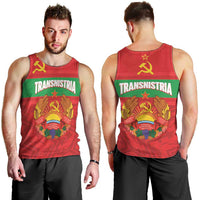 Transnistria Independence Day Men Tank Top Coat Of Arms Flag Style - Wonder Print Shop