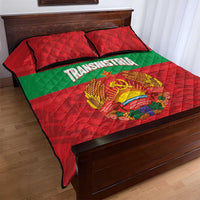Transnistria Independence Day Quilt Bed Set Coat Of Arms Flag Style - Wonder Print Shop