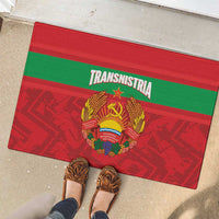 Transnistria Independence Day Rubber Doormat Coat Of Arms Flag Style - Wonder Print Shop
