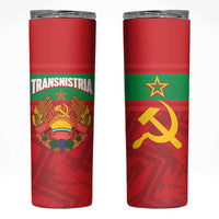 Transnistria Independence Day Skinny Tumbler Coat Of Arms Flag Style - Wonder Print Shop