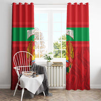 Transnistria Independence Day Window Curtain Coat Of Arms Flag Style - Wonder Print Shop