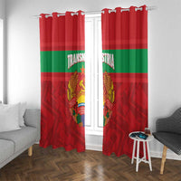 Transnistria Independence Day Window Curtain Coat Of Arms Flag Style - Wonder Print Shop