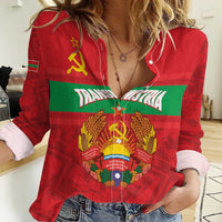 Transnistria Independence Day Women Casual Shirt Coat Of Arms Flag Style - Wonder Print Shop