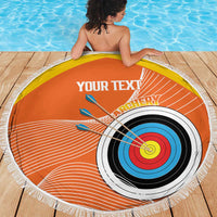 Personalised Bhutan Archery Beach Blanket Board Style Flag Color - Wonder Print Shop