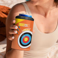 Personalised Bhutan Archery 4 in 1 Can Cooler Tumbler Board Style Flag Color - Wonder Print Shop