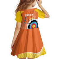 Personalised Bhutan Archery Family Matching Tank Maxi Dress and Hawaiian Shirt Board Style Flag Color - Wonder Print Shop
