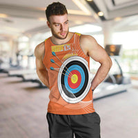 Personalised Bhutan Archery Men Tank Top Board Style Flag Color - Wonder Print Shop