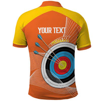 Personalised Bhutan Archery Polo Shirt Board Style Flag Color - Wonder Print Shop