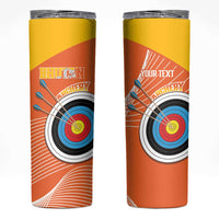 Personalised Bhutan Archery Skinny Tumbler Board Style Flag Color - Wonder Print Shop