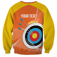 Personalised Bhutan Archery Sweatshirt Board Style Flag Color - Wonder Print Shop