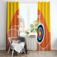 Personalised Bhutan Archery Window Curtain Board Style Flag Color - Wonder Print Shop
