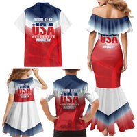 Personalized United States Archery Family Matching Mermaid Dress and Hawaiian Shirt USA 2025 Sporty Style - Wonder Print Shop