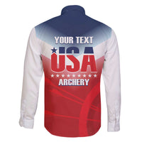 Personalized United States Archery Family Matching Off The Shoulder Long Sleeve Dress and Hawaiian Shirt USA 2025 Sporty Style - Wonder Print Shop
