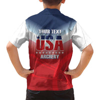 Personalized United States Archery Family Matching Off Shoulder Maxi Dress and Hawaiian Shirt USA 2025 Sporty Style - Wonder Print Shop