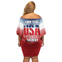 Personalized United States Archery Family Matching Off Shoulder Short Dress and Hawaiian Shirt USA 2025 Sporty Style - Wonder Print Shop