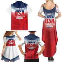 Personalized United States Archery Family Matching Summer Maxi Dress and Hawaiian Shirt USA 2025 Sporty Style - Wonder Print Shop