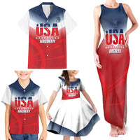 Personalized United States Archery Family Matching Tank Maxi Dress and Hawaiian Shirt USA 2025 Sporty Style - Wonder Print Shop