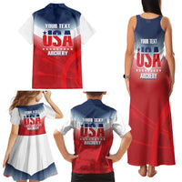 Personalized United States Archery Family Matching Tank Maxi Dress and Hawaiian Shirt USA 2025 Sporty Style - Wonder Print Shop