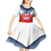 Personalized United States Archery Kid Short Sleeve Dress USA 2025 Sporty Style - Wonder Print Shop