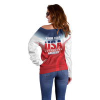 Personalized United States Archery Off Shoulder Sweater USA 2025 Sporty Style - Wonder Print Shop