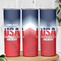 Personalized United States Archery Skinny Tumbler USA 2025 Sporty Style - Wonder Print Shop