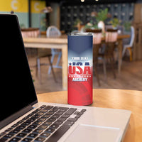 Personalized United States Archery Skinny Tumbler USA 2025 Sporty Style - Wonder Print Shop