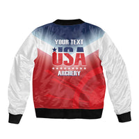 Personalized United States Archery Sleeve Zip Bomber Jacket USA 2025 Sporty Style - Wonder Print Shop