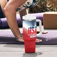 Personalized United States Archery Tumbler With Handle USA 2025 Sporty Style - Wonder Print Shop