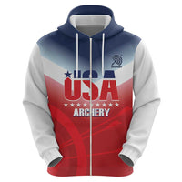 Personalized United States Archery Zip Hoodie USA 2025 Sporty Style - Wonder Print Shop