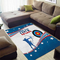 Personalized United States Archery Area Rug USA Sport Curve Style - Wonder Print Shop