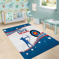 Personalized United States Archery Area Rug USA Sport Curve Style - Wonder Print Shop