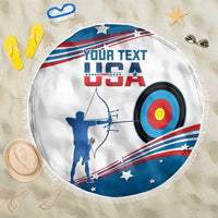 Personalized United States Archery Beach Blanket USA Sport Curve Style - Wonder Print Shop