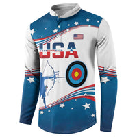 Personalized United States Archery Button Sweatshirt USA Sport Curve Style - Wonder Print Shop