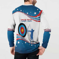 Personalized United States Archery Button Sweatshirt USA Sport Curve Style - Wonder Print Shop