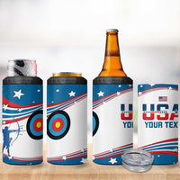 Personalized United States Archery 4 in 1 Can Cooler Tumbler USA Sport Curve Style - Wonder Print Shop