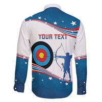 Personalized United States Archery Family Matching Off Shoulder Short Dress and Hawaiian Shirt USA Sport Curve Style - Wonder Print Shop