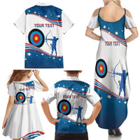 Personalized United States Archery Family Matching Summer Maxi Dress and Hawaiian Shirt USA Sport Curve Style - Wonder Print Shop