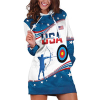 Personalized United States Archery Hoodie Dress USA Sport Curve Style - Wonder Print Shop