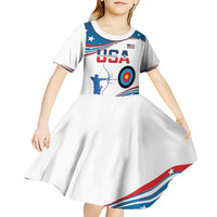 Personalized United States Archery Kid Short Sleeve Dress USA Sport Curve Style - Wonder Print Shop