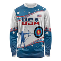 Personalized United States Archery Long Sleeve Shirt USA Sport Curve Style - Wonder Print Shop