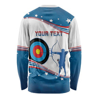 Personalized United States Archery Long Sleeve Shirt USA Sport Curve Style - Wonder Print Shop