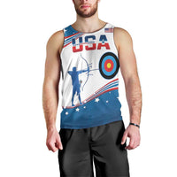 Personalized United States Archery Men Tank Top USA Sport Curve Style - Wonder Print Shop