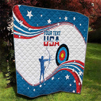 Personalized United States Archery Quilt USA Sport Curve Style - Wonder Print Shop