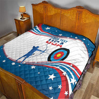 Personalized United States Archery Quilt USA Sport Curve Style - Wonder Print Shop