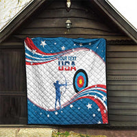 Personalized United States Archery Quilt USA Sport Curve Style - Wonder Print Shop