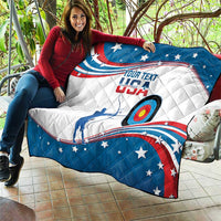 Personalized United States Archery Quilt USA Sport Curve Style - Wonder Print Shop