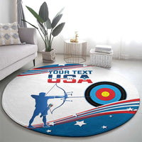 Personalized United States Archery Round Carpet USA Sport Curve Style - Wonder Print Shop