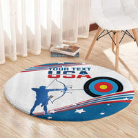 Personalized United States Archery Round Carpet USA Sport Curve Style - Wonder Print Shop