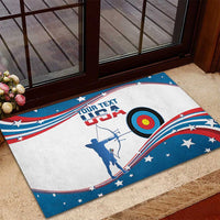 Personalized United States Archery Rubber Doormat USA Sport Curve Style - Wonder Print Shop