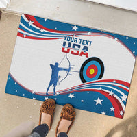 Personalized United States Archery Rubber Doormat USA Sport Curve Style - Wonder Print Shop
